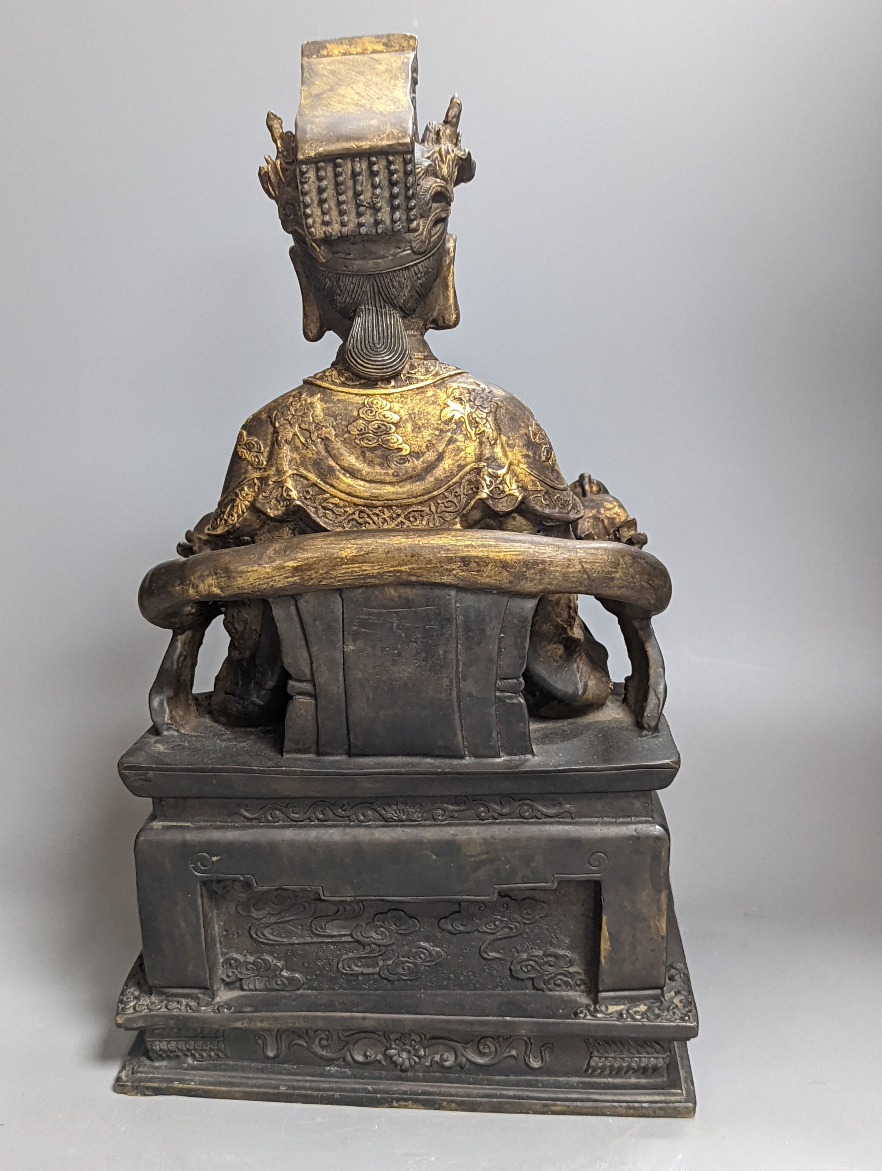 A Chinese bronze figure of an Xi Wangmu, 40cm